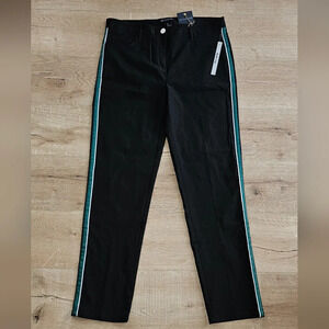 Zac & Rachel Slim Leg Tuxedo Stripe Pants 10